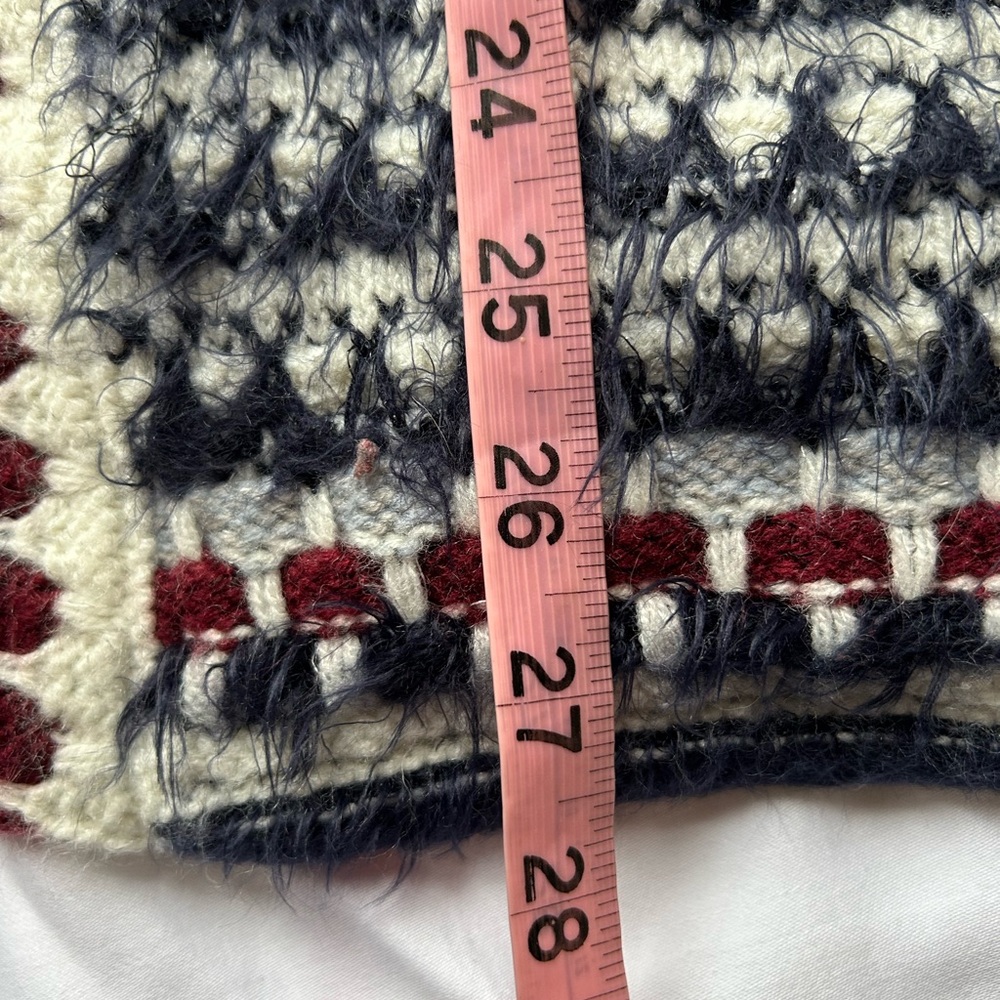Lane Bryant Multicolor blue & burgundy sweater cardigan 18/20 - Picture 7 of 12
